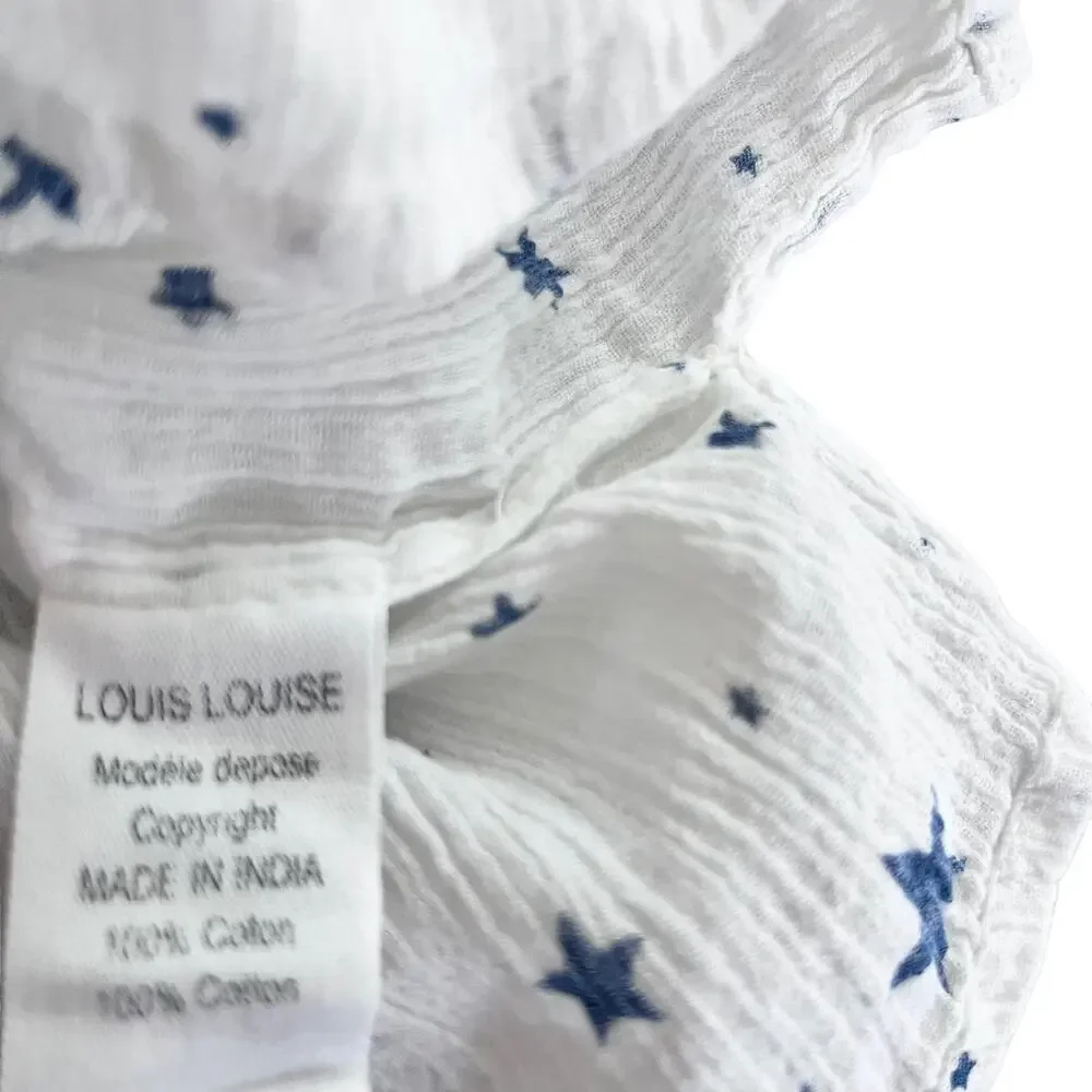 Louis Louise boys muslin star print button shirt size 10